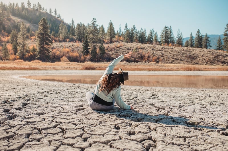 Yoga Woman Sunset